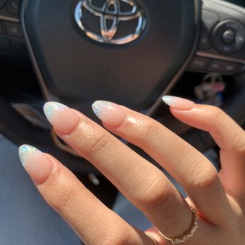 Nail World - Blue and Pink Glitter Ombré Nails (Right) - Nail Salons Near Me - Fresno, California Nail World - Blue and Pink Glitter Ombré Nails (Right) - Nail Salons Near Me - Fresno, California