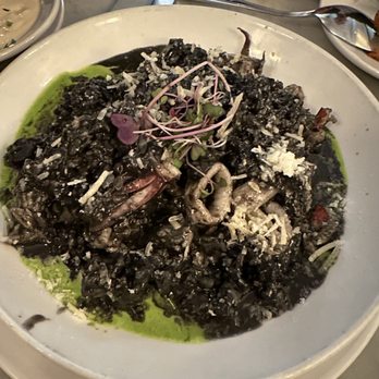 Neptune Oyster - squid ink rissotto - Seafood Near Me - Boston, Massachusetts