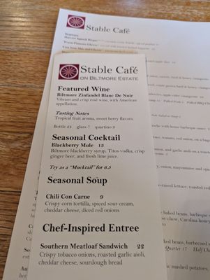 Menu photo 8 Biltmore Stable Cafe Asheville, NC