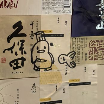 Tsukiyo Sushi - Cute drawing on the front desk. - Sushi Bars Near Me - Westminster, California