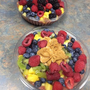 Yogurt Express - two bowls of fruit on a table - Ice Cream & Frozen Yogurt Near Me - State College, Pennsylvania