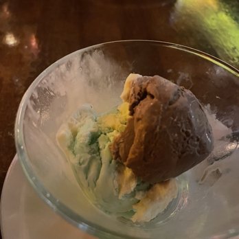 Il Cortile - This is the ice cream I got served, dirty cup and all. - Italian Near Me - New York, New York