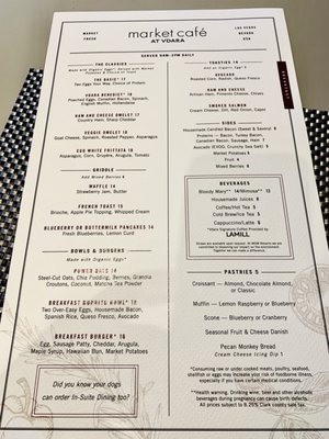 Menu photo 2 Market Cafe Vdara Las Vegas, NV Menu photo 2 Market Cafe Vdara Las Vegas, NV