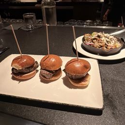 Filet Sliders & Crispy Brussels Sprouts Filet Sliders & Crispy Brussels Sprouts
