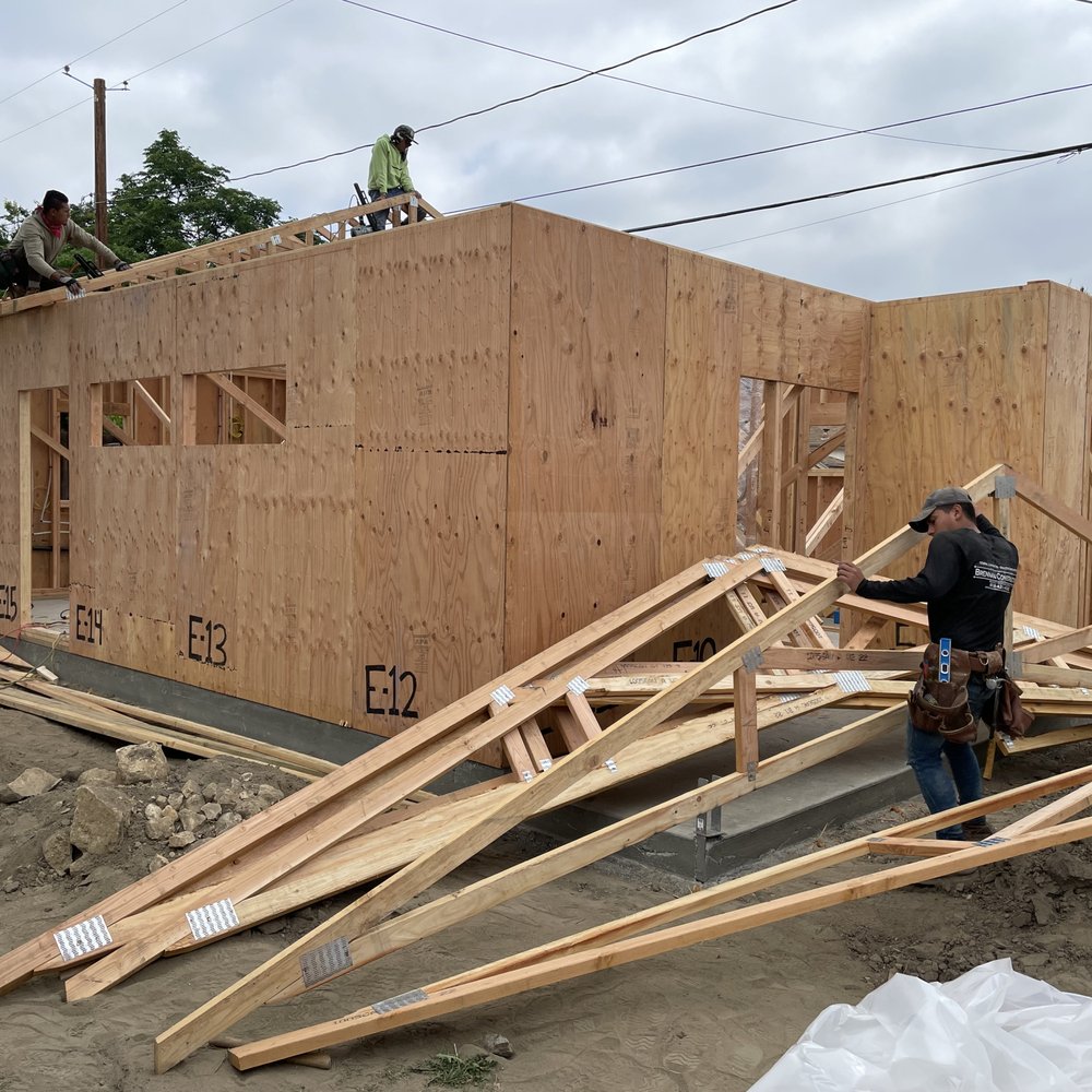 Valley Home Development - Walls are up.  Now for the roof trusses - General Contractors Near Me - Fairfield, California