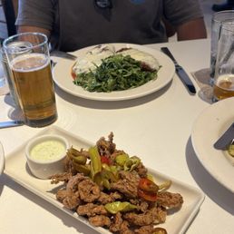 calamari, IPA beer & parmesan Chicken Lemon & Pesto Gnocchi