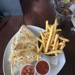 The quesadilla and fries at Ceili's Royal Oak.