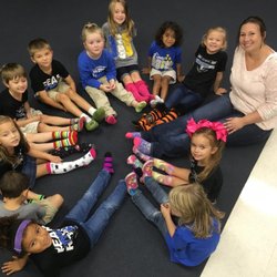 Living Stones Christian School - Pre-K showing off for Crazy Sock Day!!