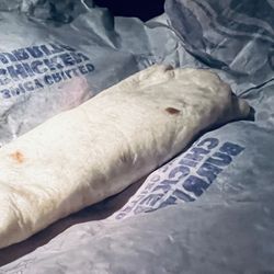 Del Taco - Flat and nasty Spicy Grilled Chicken Burrito