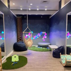 Axeiom - Our calm space dedicated for any kids not old enough to throw -- or anyone who'd like a break from the axes!