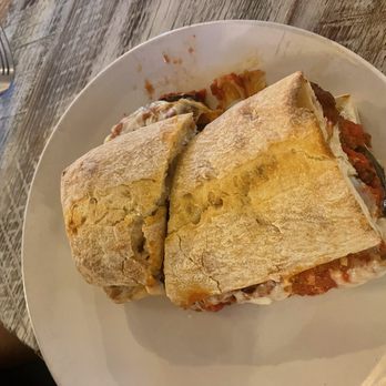 Bistro 424 - Eggplant Parmesan Sandwich - New American Near Me - New Smyrna Beach, Florida