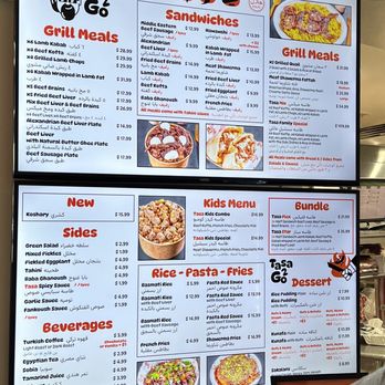 Tasa2Go - Menu - 11/22/23 - Egyptian Near Me - Fullerton, California
