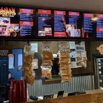Fire It Up BBQ - Menu board at register - Barbeque Near Me - Cartersville, Georgia Fire It Up BBQ - Menu board at register - Barbeque Near Me - Cartersville, Georgia