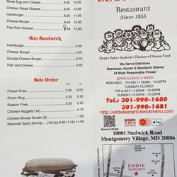 Eddie's Carryout - Updated 2024 menu