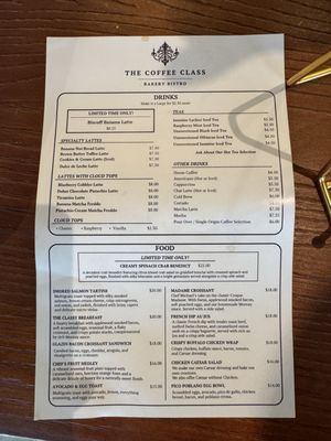 Menu photo 1 The Coffee Class Las Vegas, NV