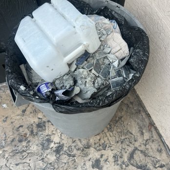 Sol Pacific Pool Plastering - A very full and heavy trash can full of construction debris that they left on my property. - Pool Cleaners Near Me - El Cajon, California Sol Pacific Pool Plastering - A very full and heavy trash can full of construction debris that they left on my property. - Pool Cleaners Near Me - El Cajon, California
