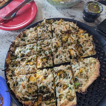Silver Beach Pizza - The Harvest Pizza, sub. artichoke hearts for bacon. - Pizza Near Me - Saint Joseph, Michigan Silver Beach Pizza - The Harvest Pizza, sub. artichoke hearts for bacon. - Pizza Near Me - Saint Joseph, Michigan