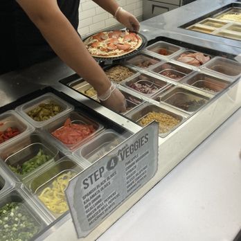 The Pizza Press - Friendly staff making our custom pizza - Salad Near Me - Orange, California The Pizza Press - Friendly staff making our custom pizza - Salad Near Me - Orange, California