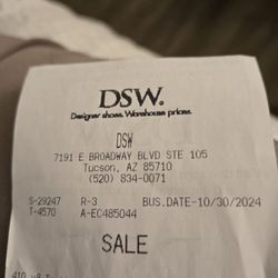 DSW Designer Shoe Warehouse - The receipt with the salesman identification number
