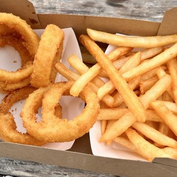 Monahan's Clam Shack - Small onion rings and small fries - Seafood Near Me - Narragansett, Rhode Island Monahan's Clam Shack - Small onion rings and small fries - Seafood Near Me - Narragansett, Rhode Island