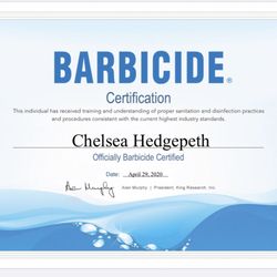 Chelsea Noel beauty - I follow all the states rules and regulations for safety and sanitation. Proud to keep my clients safe and happy!