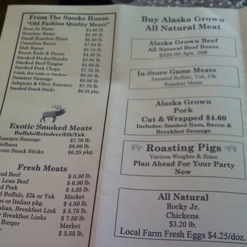 Delta Meat & Sausage - a menu for a restaurant - Specialty Food Near Me - Delta Junction, Alaska