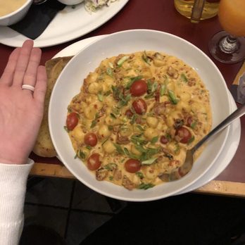 The Rose And Crown - Gnocchi was surprisingly delicious! The portion was huge...hand for scale. Incredible as leftovers, too! - Pubs Near Me - Canmore, Alberta The Rose And Crown - Gnocchi was surprisingly delicious! The portion was huge...hand for scale. Incredible as leftovers, too! - Pubs Near Me - Canmore, Alberta