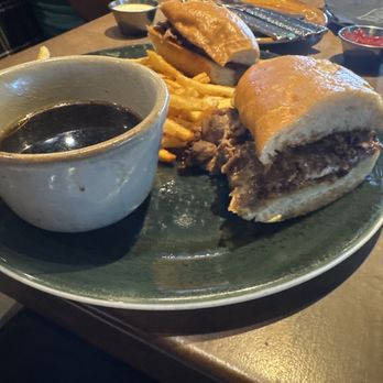 Reunion Kitchen + Drink - Prime rib dip and au jus - New American Near Me - Corona, California