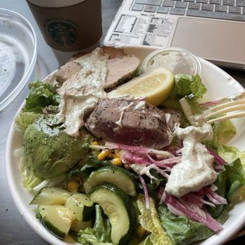 Modern Market Eatery - Ahi tuna salad with extra side of chicken - Breakfast & Brunch Near Me - Denver, Colorado