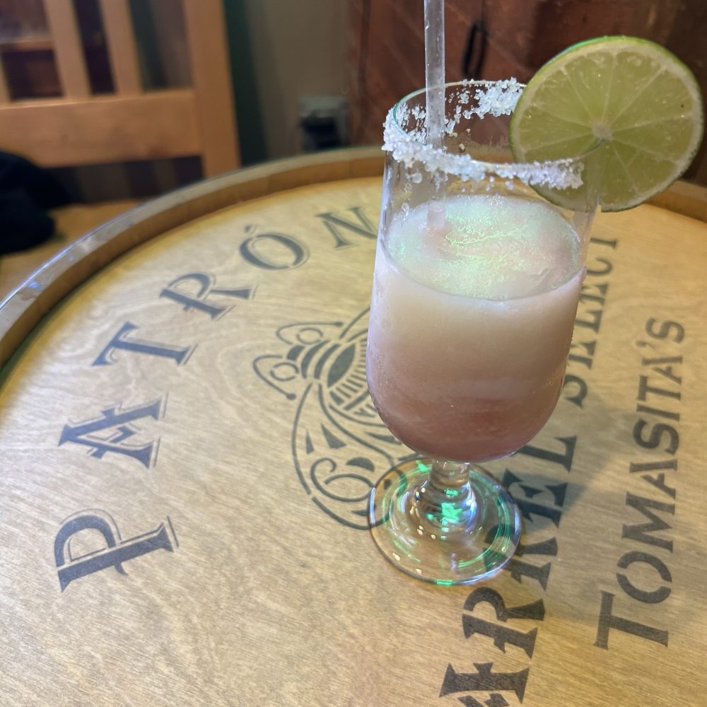 Tomasita's - Tasty frozen margarita with chambord swirled in - I had already drank half before remembering to snap a pic. Best in town! - New Mexican Cuisine Near Me - Santa Fe, New Mexico Tomasita's - Tasty frozen margarita with chambord swirled in - I had already drank half before remembering to snap a pic. Best in town! - New Mexican Cuisine Near Me - Santa Fe, New Mexico