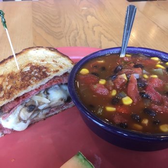 Prairie Cafe & Bakery - Love the soup & 1/2 sandwich combos! Beef pastrami & southwest vegetable. - Coffee & Tea Near Me - Middleton, Wisconsin