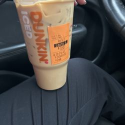 Dunkin - Large iced pistachio coffee