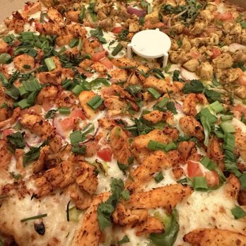 Curry Up Pizza - Chicken Tandoori Chicken on the bottom and chicken Curry Chickenon the top - Pizza Near Me - Yorba Linda, California Curry Up Pizza - Chicken Tandoori Chicken on the bottom and chicken Curry Chickenon the top - Pizza Near Me - Yorba Linda, California
