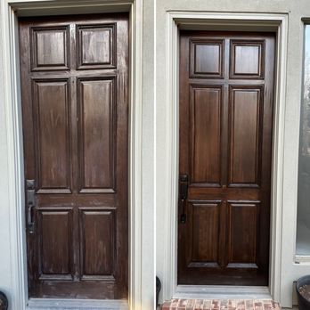 National Door Refinishing - Before and after - Refinishing Services Near Me - McKinney, Texas National Door Refinishing - Before and after - Refinishing Services Near Me - McKinney, Texas