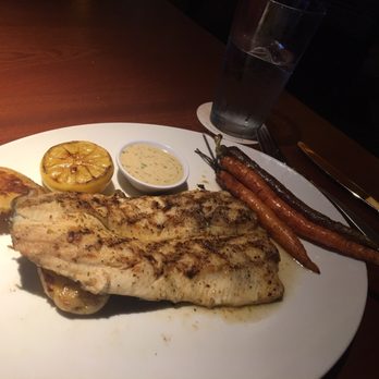 Seasons 52 - Rainbow trout with organic carrots - New American Near Me - Memphis, Tennessee Seasons 52 - Rainbow trout with organic carrots - New American Near Me - Memphis, Tennessee