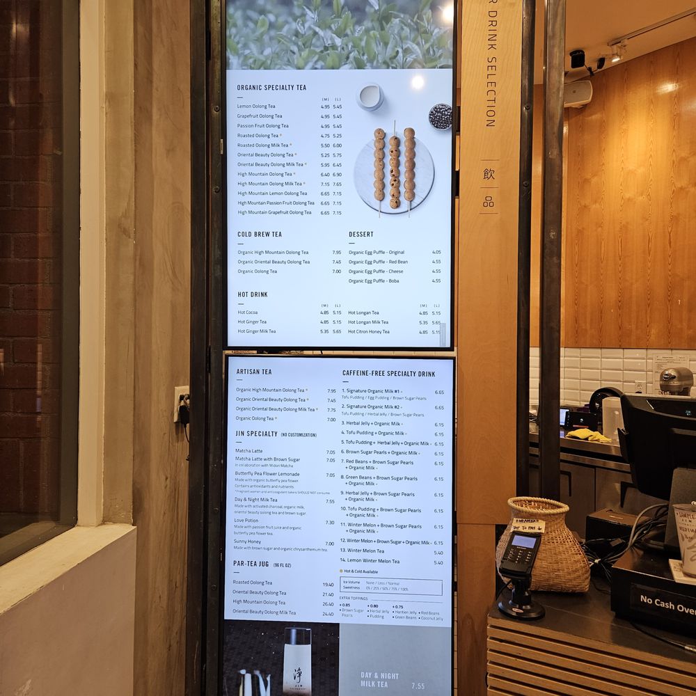 Jin Tea Shop - Inside Menu - Tea Rooms Near Me - Pasadena, California