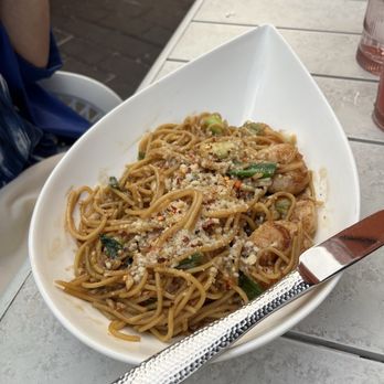 Pink Tiger - Garlic noodles with shrimp which - Asian Fusion Near Me - Washington, DC, District of Columbia
