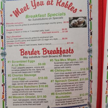 Robles Mexican Restaurant - a menu for a mexican restaurant - Mexican Near Me - Canton, Texas Robles Mexican Restaurant - a menu for a mexican restaurant - Mexican Near Me - Canton, Texas