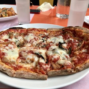 L'Anima - Eggplant Tomato and Mozzarella Pinsa (i.e. Flatbread). - Italian Near Me - Philadelphia, Pennsylvania