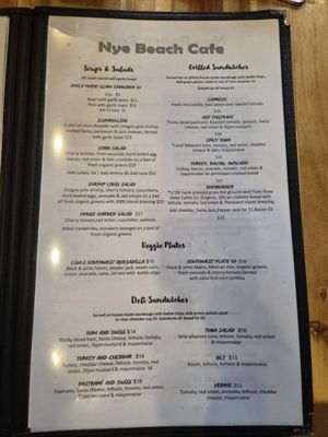 Menu photo 8 Nye Beach Cafe Newport, OR
