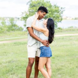 Brittany Villegas Photography - Cute couple's summer session in field