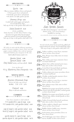Menu photo 5 Cafe d'Marie Davenport, IA