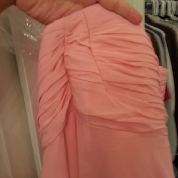 Express Alterations - RUINED Bridesmaid dress! Added another seam IN FRONT of the dress just to take it in!!! Sloppy unprofessional work! - Sewing & Alterations Near Me - Fishers, Indiana