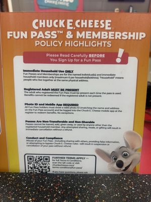 Menu photo 1 Chuck E. Cheese Newark, CA