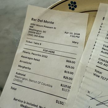 Bar del Monte - total.... - Wine Bars Near Me - Washington, DC, District of Columbia