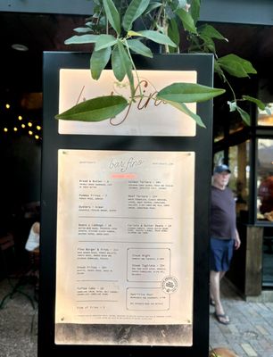 Menu photo 5 Bar Fino Austin, TX