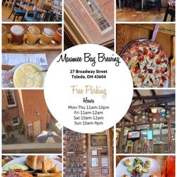 Maumee Bay Brewing Company - Beer cheese soup, beer flight, grilled salmon blt/fries, deviled eggs, wood-fired brew pub special pizza.