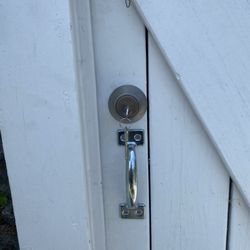 Mr Locksmith - Fresh installation of a deadbolt and a pull handle on a very old basement door