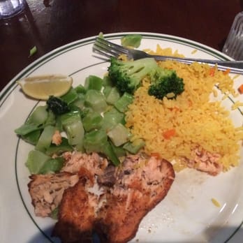 Barefoot Peddler - over cooked , over seasoned piece of salmon tail with broccoli stems - American Near Me - Greenvale, New York Barefoot Peddler - over cooked , over seasoned piece of salmon tail with broccoli stems - American Near Me - Greenvale, New York