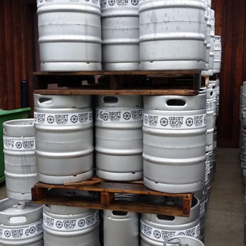 Grist Iron Brewing - kegs waiting on pallets - Breweries Near Me - Burdett, New York